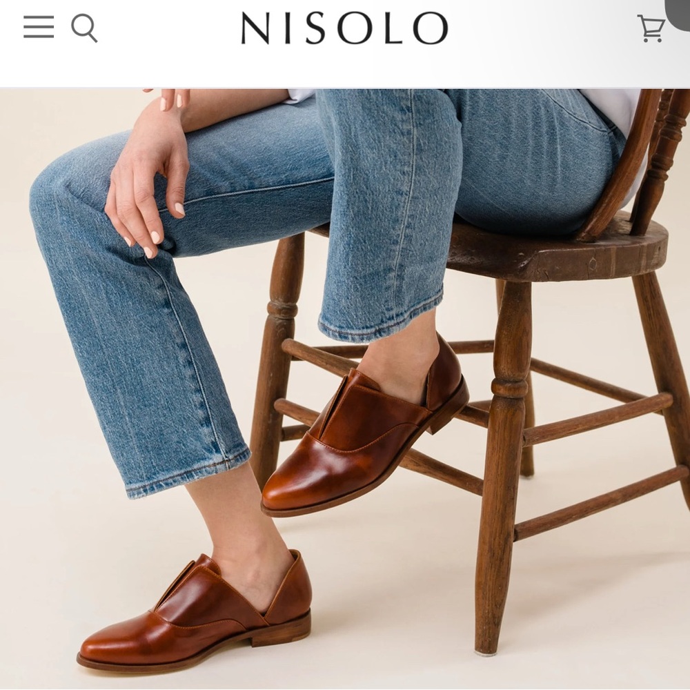 Nisolo Cognac Brown Leather Slip-On Loafers
